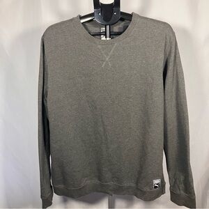 Puma long sleeve Pullover cowl neck heather gray men large, excellent condition